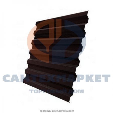Профнастил С21 RAL 8017 шоколадно-коричневый 0.6 мм