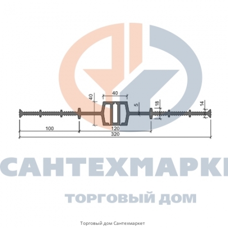 Гидрошпонка Аквастоп ДВ 320/40 из ПВХ